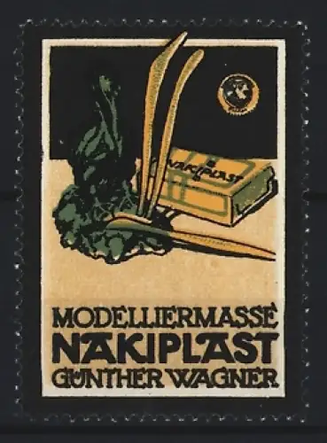 Reklamemarke Günther Wagner, Modelliermasse Nakiplast Günther Wagner, Modellierwerkzeuge