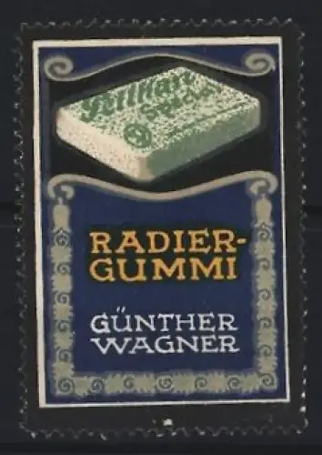 Reklamemarke Radiergummi, Günther Wagner, Pelikan-Radiergummi