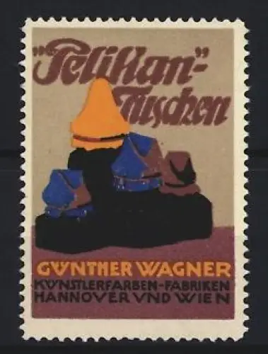 Reklamemarke Hannover, Günther Wagner, Pelikan Tuschen