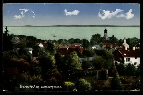 AK Bernried am Starnbergersee, Ortsansicht, Kirche, See