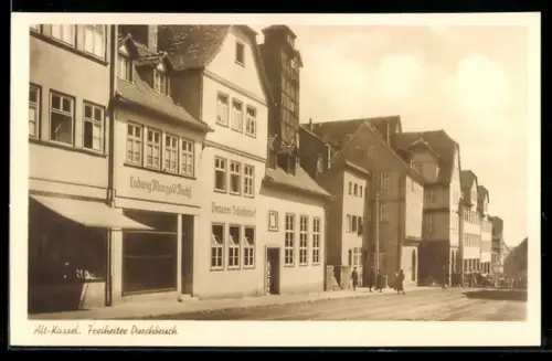 AK Kassel, Ludwig Mangold Nachf., Brauerei Schöfferhof, Freiheiter Durchbruch