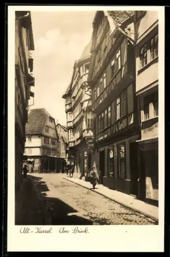 AK Kassel, Am Brink, Fachwerkhäuser