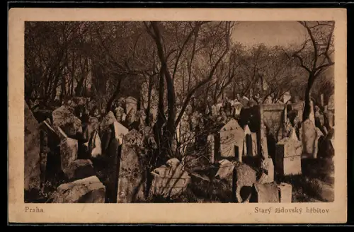 AK Praha, Starý zidovský hrbitov, Jüdischer Friedhof