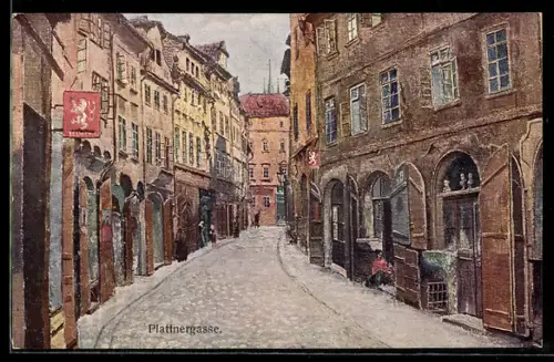 AK Prag, Ehemaliges Prager Ghetto, Plattnergasse