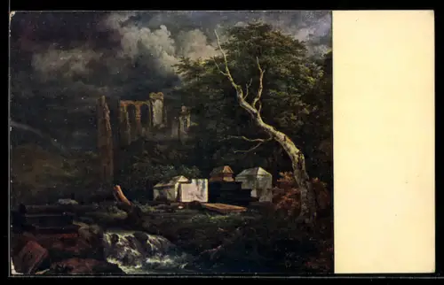 Künstler-AK Jacob van Ruisdael: Der Judenkirchhof
