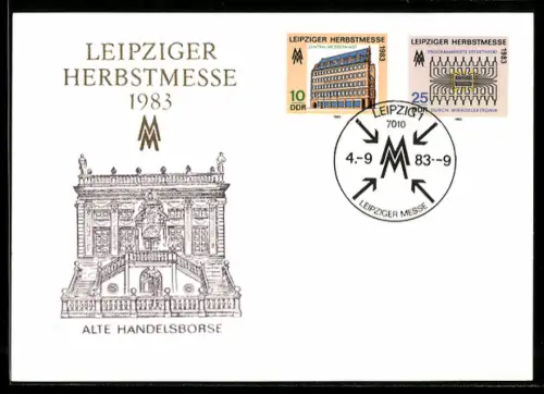 AK Leipzig, Leipziger Messe im Jahr 1983, Alte Handelsbörse in der Aussenansicht