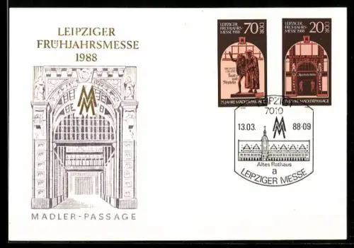 AK Leipzig, Leipziger Messe 1988, Mädler-Passage