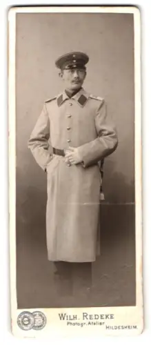 Fotografie Wilh. Redeke, Hildesheim, Einjährig-Freiwilliger vom Regiment Nr. 79 mit Bajonett