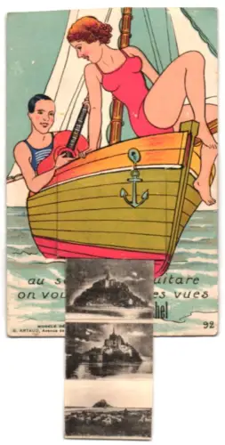 Leporello-AK Mont-Saint-Michel, Vue générale