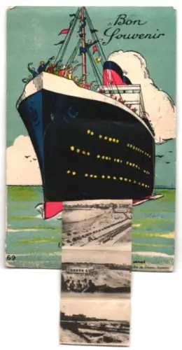 Leporello-AK Royan, Conche, Panorama