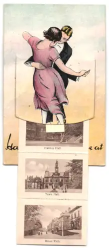 Leporello-AK Buxton, Chatsworth House, The Pavilion, Ashwood Wall