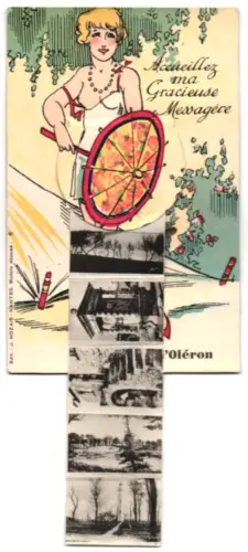 Leporello-AK Château-d`Oléron, Panorama