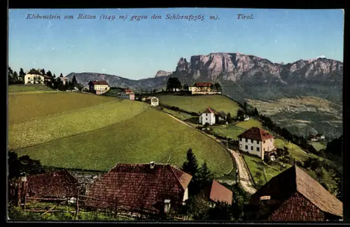 AK Klobenstein, Blick über den Ort zum Schlern