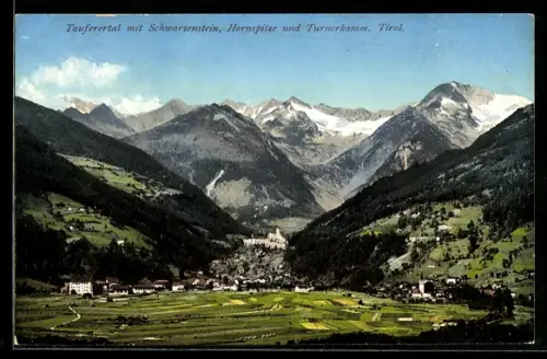 AK Sand in Taufers, Tauferthal mit Schwarzenstein, Hornspitze und Turnerkamm