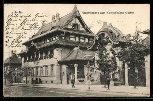 AK Berlin-Tiergarten, Eingang zum Zoologischen Garten