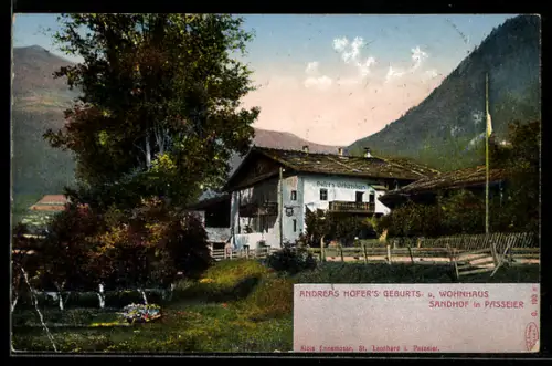 AK St. Leonhard in Passeier, Andreas Hofer`s Geburts-und Wohnhaus
