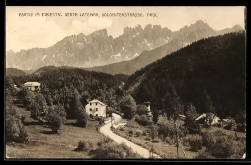 AK Latemar, Partie im Eggental, Dolomitenstrasse