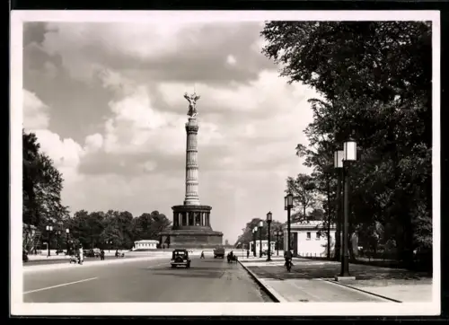 AK Berlin-Tiergarten, Blick zur Siegessäule