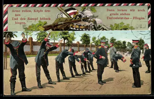 AK Soldaten bei körperlicher Ertüchtigung