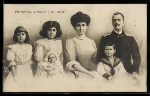 AK König von Italien mit Familie
