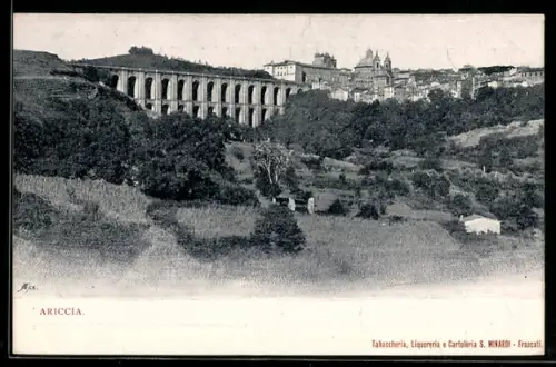 AK Ariccia, Veduta del ponte monumentale e del paesaggio circostante