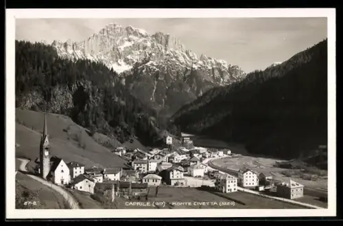 AK Caprile, Vista del villaggio con Monte Civetta sullo sfondo
