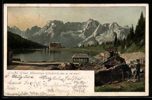 AK Cadore, Grand Hôtel Misurina e vista delle montagne circostanti