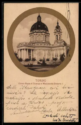 AK Torino, Chiesa Reale di Superga e Monumento Umberto I