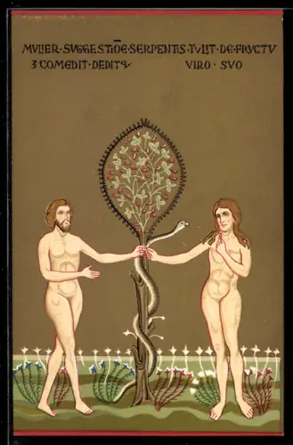 AK Monreale, Adamo ed Eva in mosaico, Basilica di S. Maria Nuova