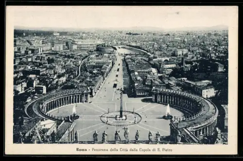 AK Roma, Panorama della Città dalla Cupola di S. Pietro