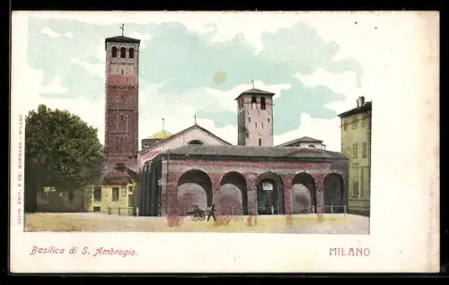 AK Milano, Basilica di S. Ambrogio e campanili