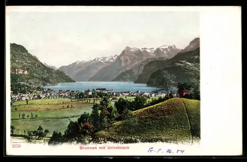 AK Brunnen, Panorama mit Urirotstock