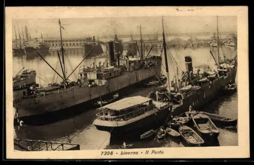 AK Livorno, Il Porto con navi e barche a vela