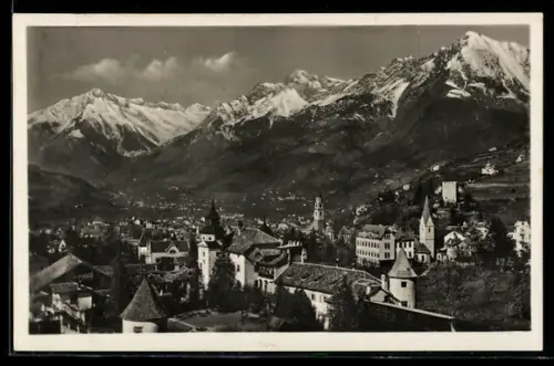 AK Merano, Vista panoramica sulle montagne innevate