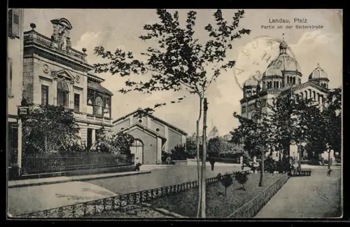 AK Landau, Synagoge in der Reiterstrasse