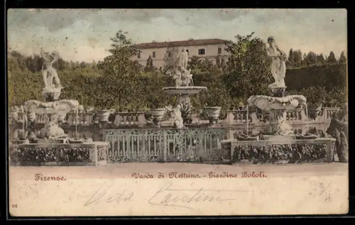 AK Firenze, Vasca di Nettuno, Giardino Boboli