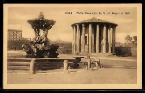 AK Roma, Piazza Bocca della Verità col Tempio di Vesta