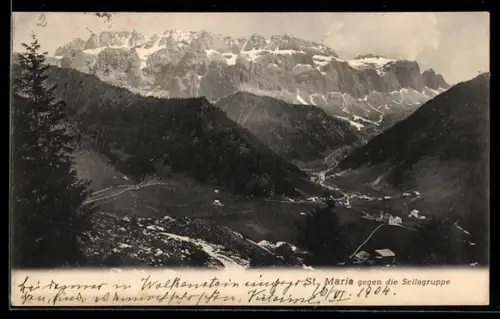 AK St. Maria, Gesamtansicht gegen die Sellagruppe