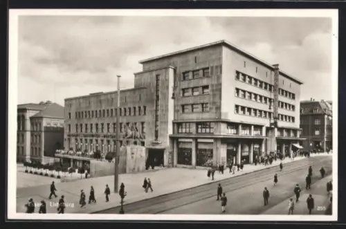 AK Essen, Ortspartie mit Kino Lichtburg