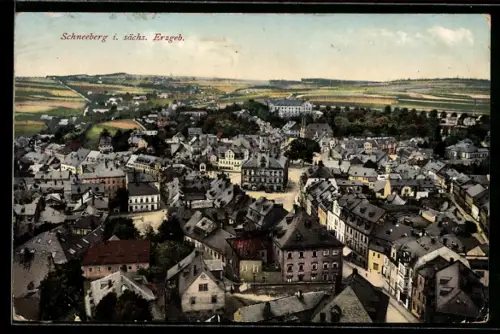 AK Schneeberg i. sächs. Erzgeb., Stadtansicht