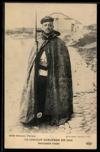 AK Russischer Soldat mit Gewehr und Bajonett