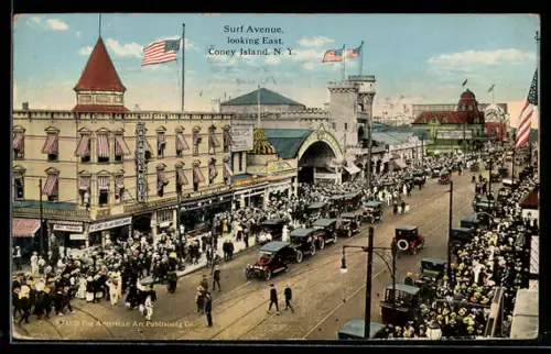 AK Coney Island, N.Y., Surf Avenue looking East