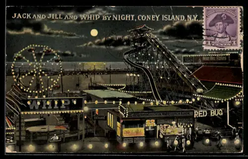AK Coney Island, N.Y., Jack and Jill Whip by night