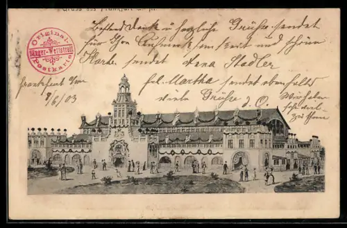 AK Frankfurt a. M., Festhalle Sängerfest 1903