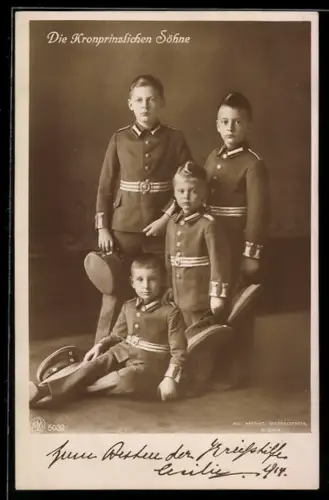 AK Die Kronprinzlichen Söhne