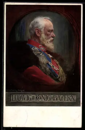 Künstler-AK Walther Firle: König Ludwig III. in Uniform