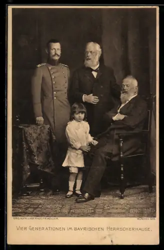 AK Vier Generationen im Bayrischen Herrscherhause