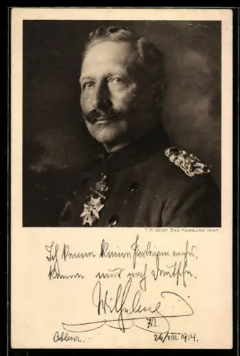 AK Kaiser Wilhelm II. mit Orden, Brustbild