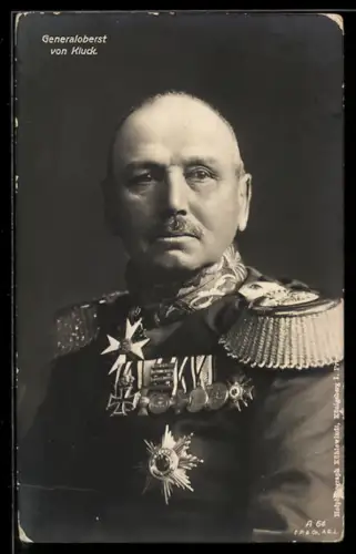 AK Generaloberst von Kluck in Uniform