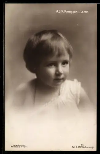 AK Prinzessin Ileana von Rumänien als Kleinkind